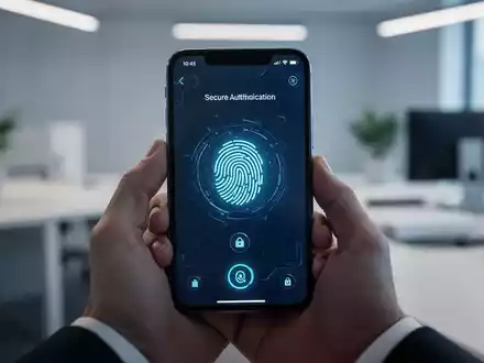 Ein Smartphone zeigt eine biometrische Authentifizierung an, die für die Anmeldung mit Passkeys verwendet wird. - Foto: über boerse-global.de