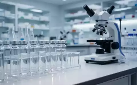 Moderne Apotheken-Laboreinrichtung mit Glasfläschchen und medizinischen Instrumenten zur Wirkstoffherstellung. - Foto: über boerse-global.de