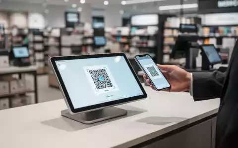 Kunde scannt einen digitalen QR-Code an einer modernen Ladenkasse zur elektronischen Belegausgabe. - Foto: über boerse-global.de