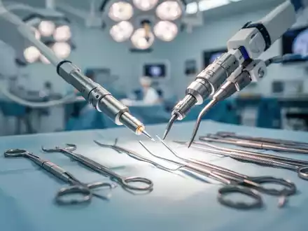 Moderne medizinische Instrumente in einem Operationssaal für minimalinvasive Wirbelsäuleneingriffe. - Foto: über boerse-global.de