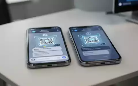 Zwei Smartphones nebeneinander, die plattformübergreifende verschlüsselte Nachrichtensynchronisation darstellen. - Foto: über boerse-global.de