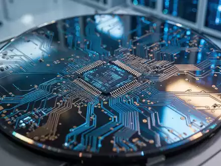 Nahaufnahme eines fortschrittlichen Silizium-Halbleiterwafers für KI-Hochleistungsrechner. - Foto: über boerse-global.de