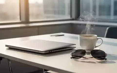Ein geschlossener Laptop und eine Kaffeetasse auf einem Schreibtisch bei Tageslicht symbolisieren den Urlaubsbeginn. - Foto: über boerse-global.de