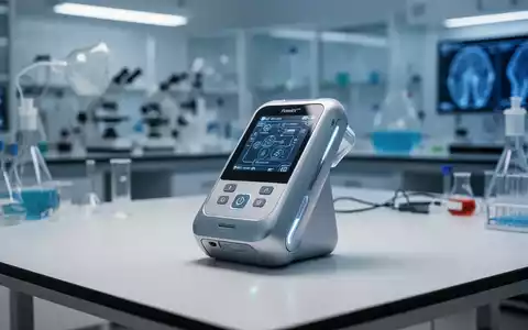 Ein moderner, tragbarer Atemsensor auf einem Labortisch zur Messung von Stoffwechselwerten. - Foto: über boerse-global.de