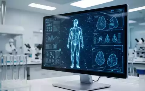 Digitale Visualisierung einer menschlichen Silhouette in einem medizinischen Forschungslabor zur Analyse gesundheitlicher Risiken. - Foto: über boerse-global.de