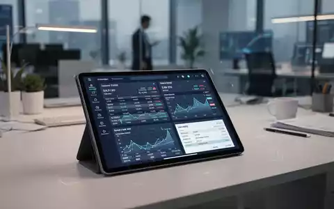 Digitales Tablet mit Finanzdaten und elektronischen Rechnungsdiagrammen in einem modernen Büro. - Foto: über boerse-global.de