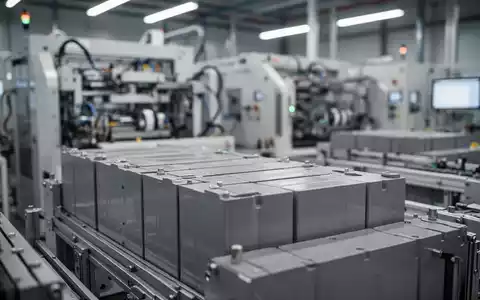 Moderne Produktionsanlagen in einer Industriehalle eines Batterieherstellers. - Foto: über boerse-global.de