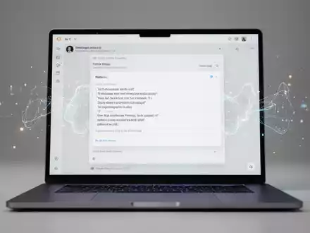 Moderner Laptop-Bildschirm mit minimalistischer E-Mail-Oberfläche und KI-gestützten Schreibwerkzeugen. - Foto: über boerse-global.de