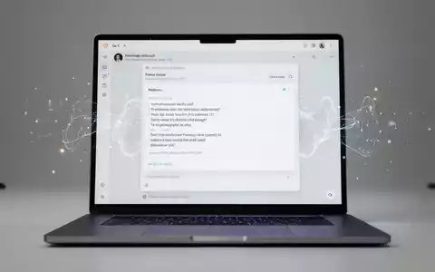 Moderner Laptop-Bildschirm mit minimalistischer E-Mail-Oberfläche und KI-gestützten Schreibwerkzeugen. - Foto: über boerse-global.de
