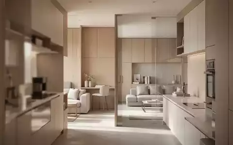 Ein minimalistisch eingerichteter Wohnraum mit modernem Design, der effiziente Flächennutzung und einen reduzierten Lebensstil veranschaulicht. - Foto: über boerse-global.de