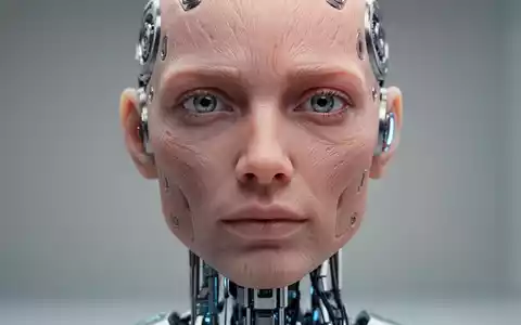 Hyperrealistischer humanoider Roboter mit detaillierter Silikonhaut in einer professionellen Studioaufnahme. - Foto: über boerse-global.de