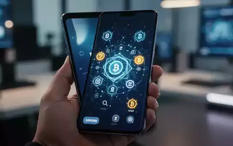 Ein Samsung Galaxy Smartphone zeigt eine Krypto-Wallet-Oberfläche für digitale Vermögenswerte. - Foto: über boerse-global.de