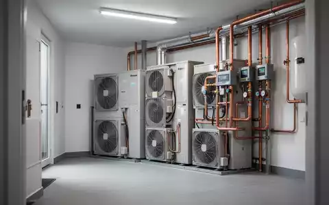 Moderne Wärmepumpe in einem hellen Technikraum als Symbol für energetische Heizungssanierung. - Foto: über boerse-global.de