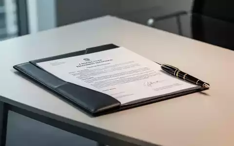 Ein minimalistischer Schreibtisch mit einer Rechtsakte und einem Füllfederhalter, die eine professionelle Arbeitsumgebung symbolisieren. - Foto: über boerse-global.de