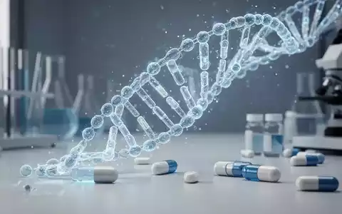 Stilisierte DNA-Doppelhelix neben Nahrungsergänzungskapseln in einem modernen, wissenschaftlichen Laborumfeld. - Foto: über boerse-global.de