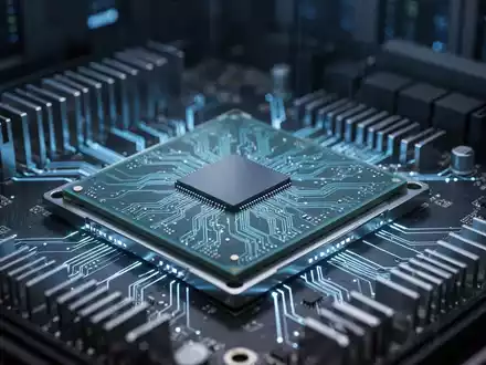 Hochleistungs-Serverprozessor-Chip mit komplexer Schaltung in einem modernen Rechenzentrum. - Foto: über boerse-global.de