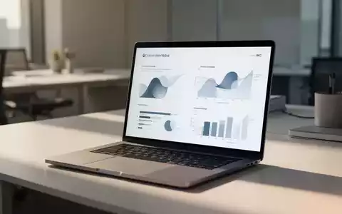 Modernes Büro-Setup mit einem Laptop, auf dem eine professionelle Präsentationsfolie für Microsoft Copilot zu sehen ist. - Foto: über boerse-global.de
