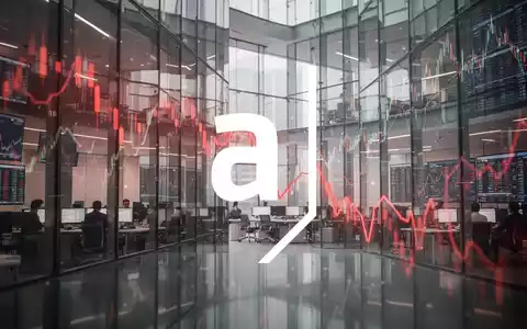 Abstrakte Darstellung von Börsenvolatilität und fallenden Markttrends in einer modernen Finanzumgebung. - Foto: über boerse-global.de