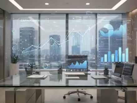Digitale Visualisierung von Finanzdaten und Prozessdiagrammen in einem modernen Bürokontext zur KI-Automatisierung. - Foto: über boerse-global.de