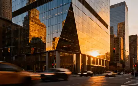 Modernes Bürogebäude bei Sonnenuntergang als Symbol für Immobilienwirtschaft und den Geschäftsbericht 2025. - Foto: über boerse-global.de