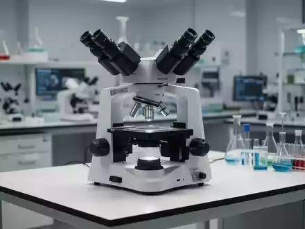 Medizinisches Labor mit einem Mikroskop für wissenschaftliche Forschung zum Zusammenhang von Ernährung und Zellbiologie. - Foto: über boerse-global.de