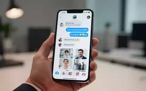 Ein modernes Smartphone zeigt die neue, abgerundete Benutzeroberfläche einer Messenger-App mit rahmenlosen Medien. - Foto: über boerse-global.de