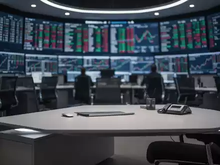 Moderne Finanzhandelsumgebung mit Bildschirmen und Börsendaten - Foto: über boerse-global.de