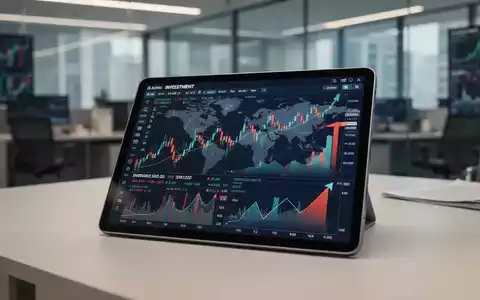 Modernes Tablet mit Finanzcharts und grafischen Marktdaten in einer professionellen Büroumgebung. - Foto: über boerse-global.de