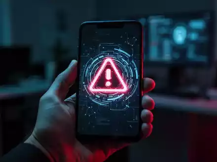 Ein modernes Android-Smartphone mit einem digitalen Sicherheitssymbol auf dem Bildschirm in einer dunklen Umgebung. - Foto: über boerse-global.de