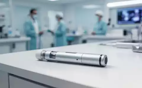 Ein moderner Autoinjektor für die Alzheimer-Therapie liegt auf einer sterilen, weißen Oberfläche. - Foto: über boerse-global.de