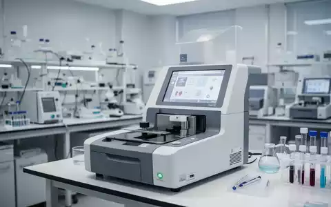 Modernes medizinisches Laborgerät für Blutanalysen zur Früherkennung von Stoffwechselerkrankungen bei Neugeborenen. - Foto: über boerse-global.de
