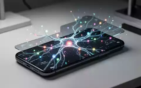 Modernes Smartphone mit einer abstrakten, fließenden Benutzeroberfläche einer KI-Plattform auf einem Schreibtisch. - Foto: über boerse-global.de