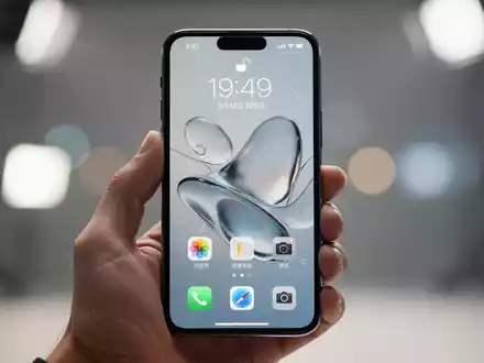Modernes Smartphone mit minimalistischer Benutzeroberfläche in einer Hand vor verschwommenem Hintergrund. - Foto: über boerse-global.de