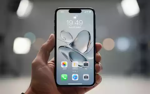 Modernes Smartphone mit minimalistischer Benutzeroberfläche in einer Hand vor verschwommenem Hintergrund. - Foto: über boerse-global.de
