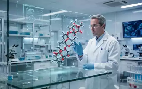 Wissenschaftler bei der Analyse einer molekularen Proteinstruktur in einem modernen medizinischen Forschungslabor. - Foto: über boerse-global.de