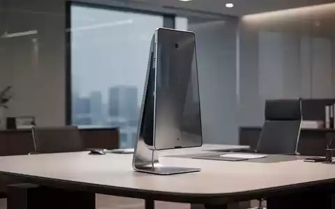 Schlanker Lenovo ThinkCentre All-in-One Desktop mit hohem, vertikalem Bildschirm auf modernem Schreibtisch. - Foto: über boerse-global.de