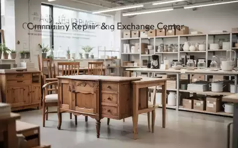 Ein modern eingerichtetes Zentrum für Reparatur und Warenaustausch mit aufgearbeiteten Möbeln und Haushaltsgegenständen. - Foto: über boerse-global.de