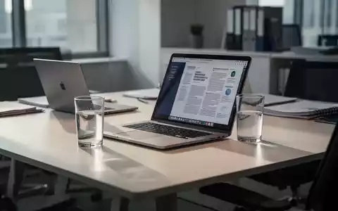 Ein moderner, aufgeräumter Schreibtisch mit einem Laptop und einem Glas Wasser als Symbol für betriebliche Gesundheitsförderung. - Foto: über boerse-global.de