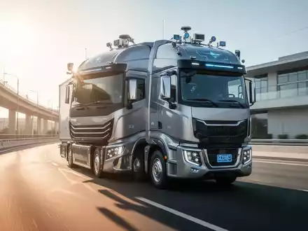 Ein moderner autonomer Sattelzug auf der Autobahn mit fortschrittlicher Sensortechnologie für die Frachtlogistik. - Foto: über boerse-global.de