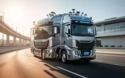 Ein moderner autonomer Sattelzug auf der Autobahn mit fortschrittlicher Sensortechnologie für die Frachtlogistik. - Foto: über boerse-global.de