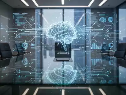 Abstraktes digitales Interface mit Datenströmen, das Transparenz und Regulierung in der künstlichen Intelligenz symbolisiert. - Foto: über boerse-global.de