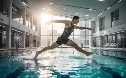Eine sportliche Person trainiert dynamisch in einem hellen Schwimmbecken für ein effektives Ganzkörpertraining. - Foto: über boerse-global.de