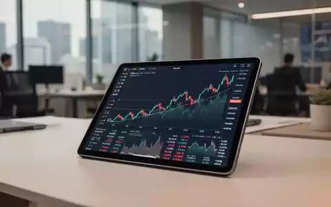 Ein Tablet mit Finanzdiagrammen und wachsenden Aktienkursen in einer modernen Büroumgebung. - Foto: über boerse-global.de