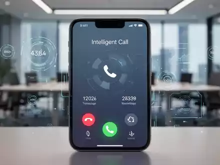 Modernes Smartphone-Display zeigt eine intelligente Anruf-Benutzeroberfläche mit Kontextinformationen. - Foto: über boerse-global.de