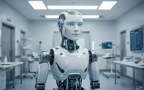 Ein fortschrittlicher humanoider Roboter in einer modernen klinischen Umgebung als Symbol für technologische Innovation. - Foto: über boerse-global.de
