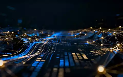 Abstraktes digitales Finanzumfeld mit leuchtenden Datenströmen und vernetzten Knotenpunkten. - Foto: über boerse-global.de