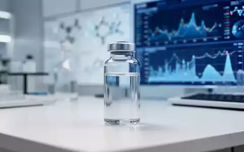 Ein modernes pharmazeutisches Labor mit medizinischen Daten im Hintergrund als Symbol für die Medikamentenentwicklung. - Foto: über boerse-global.de