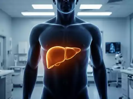 Abstrakte medizinische Darstellung der Leber als Risikofaktor für Herz-Kreislauf-Erkrankungen in einem klinischen Kontext. - Foto: über boerse-global.de