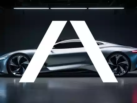 Abstrakte Darstellung eines modernen, aerodynamischen Konzeptfahrzeugs in einem minimalistischen Designstudio. - Foto: über boerse-global.de