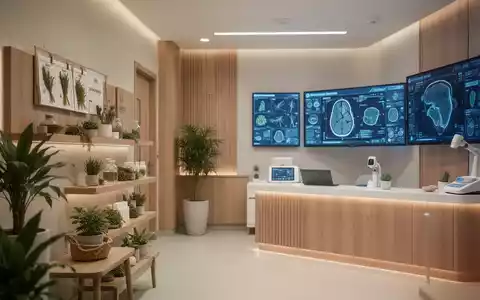 Moderne medizinische Praxis mit einer Kombination aus traditionellen Elementen und digitaler Diagnosetechnik. - Foto: über boerse-global.de